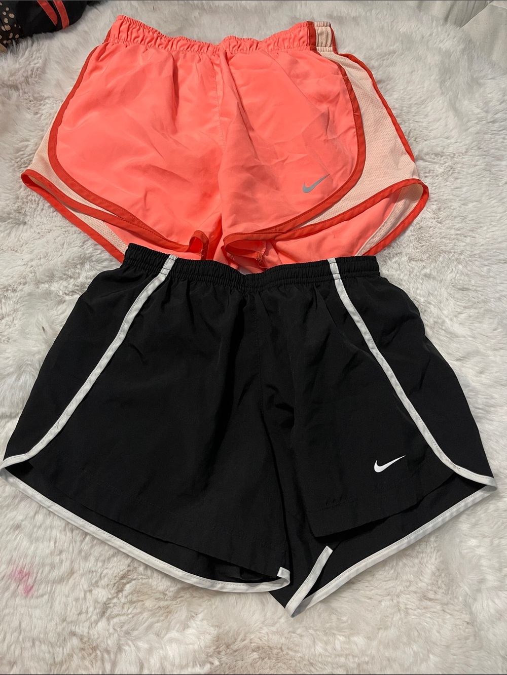 Nike Women's Athletic Shorts - Coral and Black